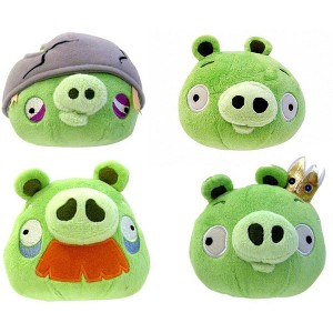 Commonwealth Toys Angry Birds 8" Plush Assortment: Set of 4 Pigs - 1 of 1