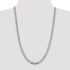 Black Bow Jewelry Mens 7.4mm Sterling Silver Solid Flat Cuban Anchor Chain Necklace - 3 of 4