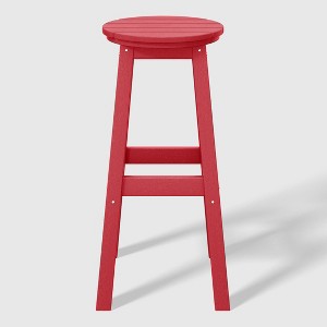 WestinTrends Malibu 24" All Weather Hdpe Outdoor Patio Round Backless Counter Stool - 1 of 4