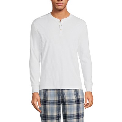 Lands' End Men's Knit Rib Pajama Henley