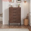 Living Room 4+2 Dresser/5 Dresser for Bedroom, 46.6 in /50.5 in Tall Drawer w/ Large Storage Space, Freestanding Wooden Closet Storage Dresser Chest - 3 of 4