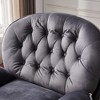 31.5'' Velvet 360° Swivel Lounge Leisure Chair with Ottoman, Thickened Foam Cushion for Living Room - 4 of 4