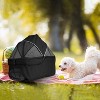 4 Wheels Pet Stroller Foldable Carrier Strolling Cart Travel Jogger Pet Stroller with Removable Liner Storage Basket for Dog Cat - 2 of 4