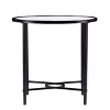 Quinton Metal/Glass Oval Side Table - Black - SEI - 4 of 4