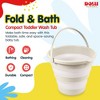 DOLU Foldable Baby Bath Bucket, Compact Toddler Wash Tub, Ages 6+ Months, Beige - 2 of 4