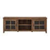 70" MDF Glass-Door Modern Farmhouse TV Stand with Adjustable Shelves and Cord Management for Living Room and Bedroom - 2 of 4