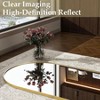57 inchx 20 inch arched full length mirror wall mounted floor mirror aluminum alloy frame gold full body bathroom living room - 4 of 4