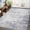 Modern Abstract Living Room Rug with Non-Slip Backing Ultra-Thin Stain Resistant Non Shedding Throw Carpet - 3 of 4