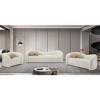 Meridian Furniture,Kali Cream Faux Shearling Teddy Fabric Chair - 3 of 4
