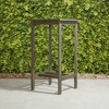 NAYSAYE Patio End Table Emilio Grey Washed Wood Bar Table with Slatted Design for Outdoor Use, Gray, 24"*24"*43" - 4 of 4