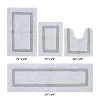 Hotel 4 PC Bath Rug 100% Premium Cotton Tufted Weave Two Tone Reversible Bathroom Rug, Super Soft Absorbent, Machine Washable Bath Mat - 2 of 4