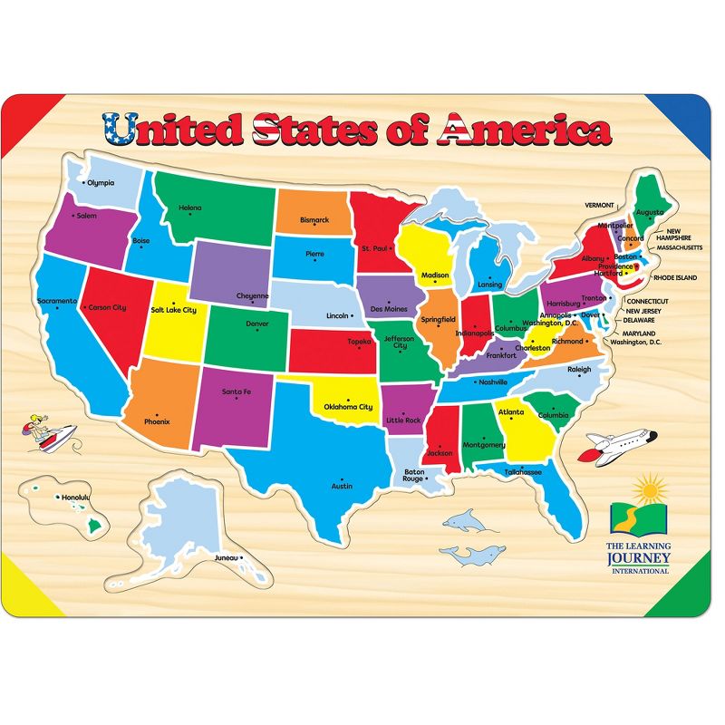 The Learning Journey Lift & Learn USA Map Puzzle, 1 of 6