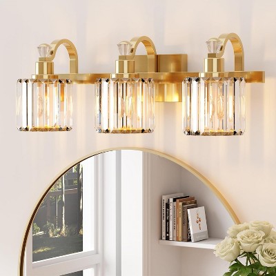 Crystal Bathroom Vanity Light， Modern Bathroom Vanity Light Fixtures Over Mirror Modern Crystal Vanity Lighting
