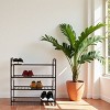 SEVOBAL 4 Tiers Large Bamboo Storage Organizer 4 Tier Shoe Shelf 12-Batten 16-Pair Shoes Stackable Cabinet for Living Room, Brown, 29.53"*10.43"*3.94" - 2 of 4
