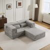 Whisen Modern Compression Loveseat, Convertible Floor Sofa Bed,DIY Boneless Modular Sectional Couch, No Assembly Required - 3 of 4