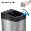 iTouchless Stainless Steel Sensor Trash Can w/AbsorbX Odor Control 14 Gal Silver IT14SC - 2 of 4