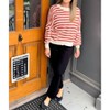 Women's Striped Crochet Sweater - Vine & Love - 2 of 4