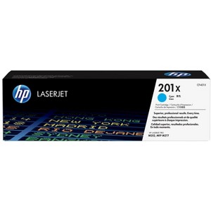 HP Inc. 201X High Yield Cyan Original LaserJet Toner Cartridge, ~2,300 pages, CF401X - 1 of 4