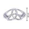 Slickblue Women's Sterling Silver Trinity Knot Cuff Bracelet, Embossed Celtic Design, Silver, 1.22 inch - 2 of 3