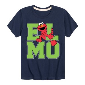 Boys' - Sesame Street - Elmo Collegiate Short Sleeve Graphic T-Shirt - 1 of 4