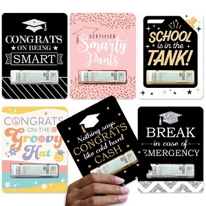 Big Dot of Happiness Assorted Graduation - DIY Graduation Cash Holder Gift - Funny Money Cards - Set of 6 - 1 of 4