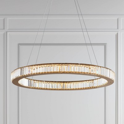 Vesta 39'' Gold Crystal LED Ring Pendant Light