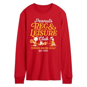 Men's - Peanuts - Rec And Leisure Club Long Sleeve Graphic T-Shirt - 1 of 3