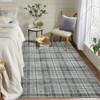All-Polyester Pearl Velvet Cotton TPR Washable Foldable Back Printed Carpet - Irregular Checkered Design, Easy to Clean - 3 of 4