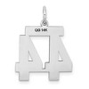 Black Bow Jewelry 14k White Gold, Jersey Collection, Medium Number 44 Pendant - 3 of 4