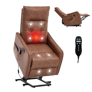 KWPZQEB Power Lift Chair, Single Motor Recliner Chair w/ USB Charging Port & Heavy Duty Motion Mechanism, Massage & Heat for Elderly - 1 of 4