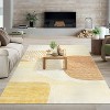 Washable Area Rug Abstract Pattern Carpet Soft Non Slip Low Pile Floor Cover for Living Room Bedroom Dining Room Office - 3 of 4