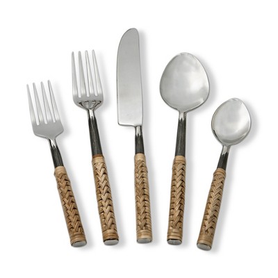 TAG Bamboo Handle Flatware, Set of 5