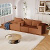 VASIP 108" L-Shaped Modular Cloud Sofa,Corduroy Upholstery with Chaise Lounge,for Living Room,Beige - 4 of 4