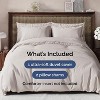 Luxury Soft Premium Duvet Cover Set - Zipper Closure & Matching Pillow Shams - CGK Linens - 2 of 4