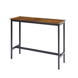 GlasFlength Dining sets Rustic Bar Table Set with Wine Storage and Stools Simple Design for Living Room Kitchens, Brown, 43.31"*15.75"*35.41" - 1 of 4