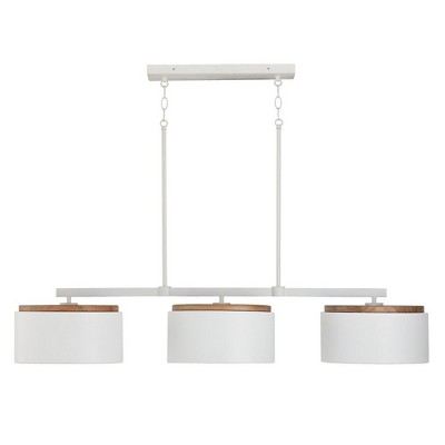 Capital Lighting Liam 3 - Light Chandelier in  Light Wood/White