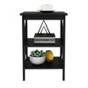 GlasFlength Modern Oxford Small Side Table with Scratch-Resistant Finish and X-Leg Design, Black, 15.75"*15.75"*24 - 3 of 4