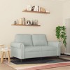 vidaXL Luxurious 2-Seater Sofa in Soft Light Gray Velvet with Sturdy Metal Frame - Cozy Seating Experience and Modern Design - 2 of 4