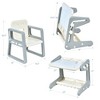 Costway 2 in 1 Kids Easel Table & Chair Set Adjustable Art Painting Board Gray/Blue/Light Pink - 3 of 4