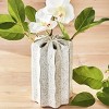 TAG Flower Frog Vase - Decorative Ceramic Novelty Vase for Christmas, White, 3.75" x 3.75" x 6" - Easy Wipe Clean - 2 of 2
