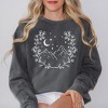 Simply Sage Market Women's Garment Dyed Graphic Sweatshirt Mountains Wreath - 2 of 2