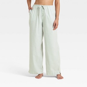 Women's Flannel Wide Leg Pajama Pants - Wild Fable™ - 1 of 3