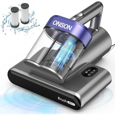MAMNV Mattress Vacuum Cleaner for Bed with UV-C Lights, 16Kp HEPA Filter Handheld Vacuums with Heating & Ultrasonic & Anion, Double-Cup, Purple