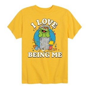 Boys' - Sesame Street - I Love Being Me Oscar Short Sleeve Graphic T-Shirt - 1 of 4