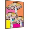 23"x30" Colorful Mushrooms by Alice Straker Framed Canvas Wall Art Print Bronze - Amanti Art - 2 of 4