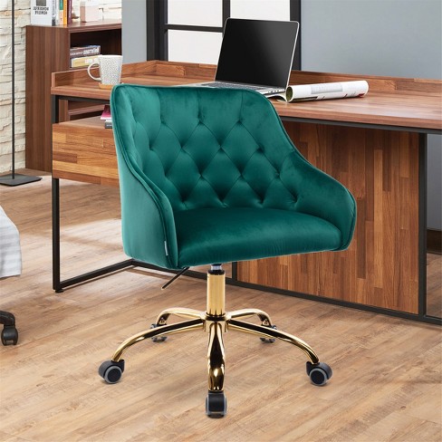 Faux Fur Velvet Computer Swivel Chair, 360 Degree Adjustable