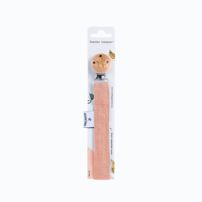 Moss and Fawn Linen Pacifier Clip