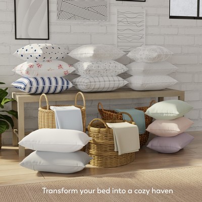 Full Navy Stripe Cotton Blend Percale Sheet Set