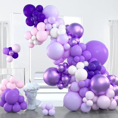PartyWoo Balloons Purple Shades Lavender Lilac 36 18 12 10 5 Inch 100 pcs