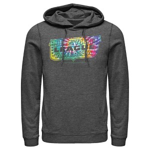 Men's Justice League Tie Dye Emblem Pull Over Hoodie - 1 of 3